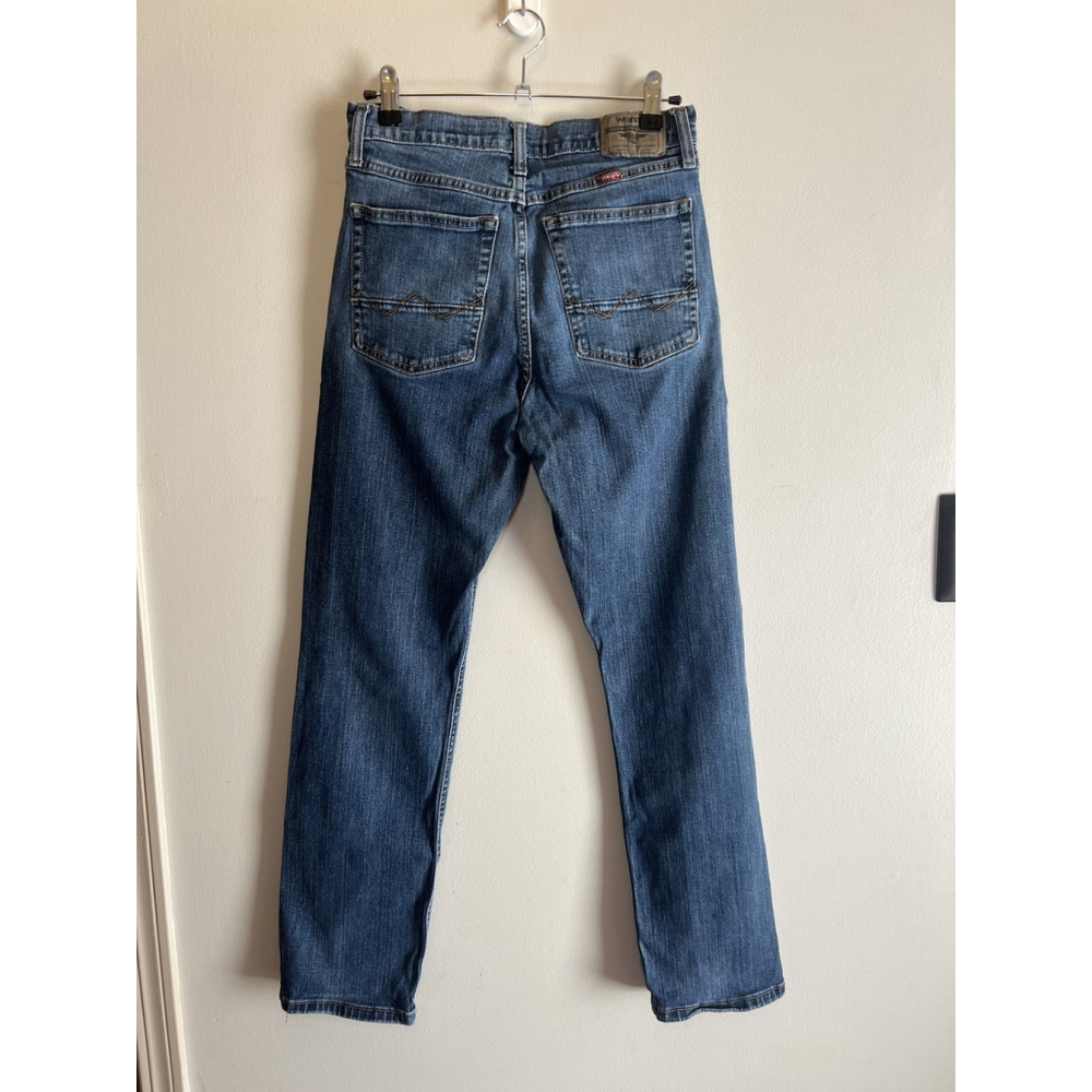 Wrangler Men's Blue Jeans Denim Straight Fit 30x30 Medium Wash Cowboy Ranchers - Picture 6 of 16
